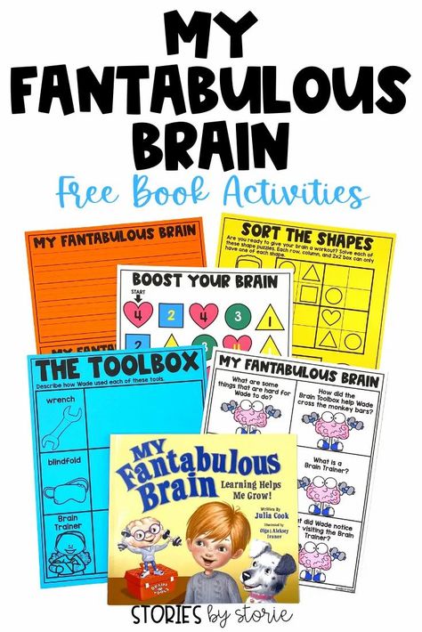 My Fantabulous Brain by Julia Cook introduces students to the tools and strategies needed to help make their brains stronger. Here are several free activities you can pair with this book. Julia Cook Activities, Teaching Freebies, School Biology, Teacher Freebies, Elementary Learning, Classroom Freebies, Language Arts Elementary, Free Teaching Resources, Primary Classroom