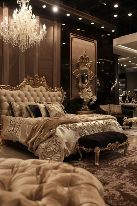 Royal Room, Royal Bedroom, Glamorous Decor, Dream Bedroom Inspiration, Bedroom Wall Designs, Luxury Bedroom Design, Luxury House Interior Design, Luxurious Bedroom, Bedroom Style