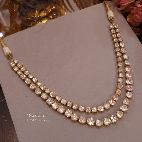 Gold Jwellary Design Necklaces, Fancy Jewellery Necklace, Stone Necklace Designs, Jewellery Necklace Design, Diamond And Pearl Necklace, White Stone Necklace, Ruby Necklace Designs, Bridal Jewellery Inspiration, Antique Necklaces Design