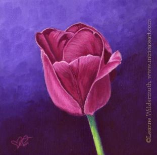 famous paintings purple | Floral Paintings - Flower Painting : Purple Tulip - Leanne Wildermuth ... Flower Painting Purple, Black Paper Drawings, Pencil On Black Paper, Realistic Flower Drawing, Tulip Artwork, Black Paper Art, Tulip Drawing, Botanical Artists, Color Theory Art