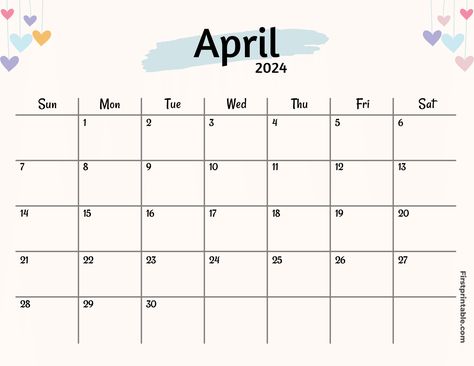 Free Printable, Editable & Fillable April Calendars 2024 with holidays | Kids | 35 + Templates March 2024 Calendar Printable, March Calendar 2024, 2024 Template, Planners Aesthetic, Editable Monthly Calendar, Free Blank Calendar, Fillable Calendar, Memorial Day Coloring Pages, Plan Your Month