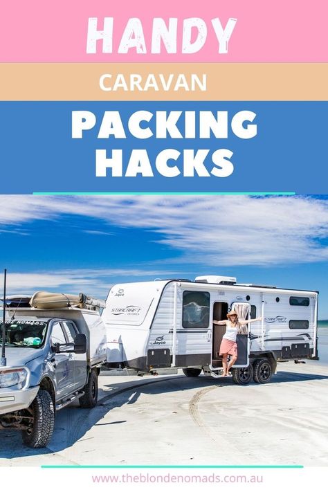 With weights and space a high consideration for all of us campers, we share a few handy packing hacks that we have leant over the years travelling in our Jayco caravan. https://www.theblondenomads.com.au/handy-caravan-packing-hacks/ Mobile Home Trailer, Caravan Hacks, Caravan Design, Caravan Life, Home Trailer, Camper Bathroom, Australian Road Trip, Touring Caravan, East Coast Travel