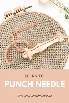 Different Punch Needle Stitches, Punch Needle Instructions, Embroidery Punch Needle Ideas, Punch Needle Basics, How To Thread A Punch Needle, Punch Needle Kits For Beginners, Punch Needle For Beginners, How To Punch Needle, Punch Needle Crafts