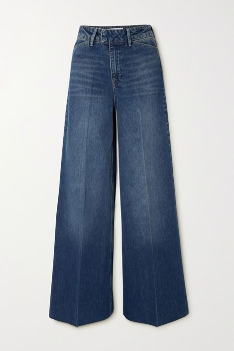 21 Ways to Wear Wide-Leg Jeans | Who What Wear UK Puffy Sleeves Blouse, Style Wide Leg Jeans, Fashion Trend Report, Birger Christensen, High Rise Wide Leg Jeans, Perfect Denim, Forever 21 Jeans, Cool Clothing, Wide Jeans