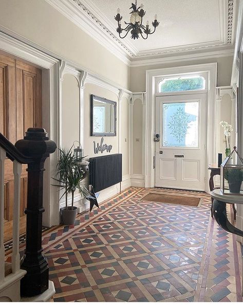 Victorian Entrance Hall, Victorian Terrace Interior, 1930s House Renovation, Terrace Interior, House Hallway, Best Neutral Paint Colors, Victorian House Interiors, Victorian Hallway, Hallway Colours