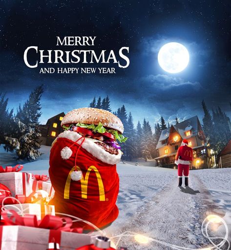 Food Christmas Creative Ads, Santa Creative Ads, Wallet Creative Ads, Christmas Ad Creative, New Year Ads Advertising, Xmas Creative Ads, Creative Christmas Poster Design, Christmas Poster Design Ideas Creative, Christmas Social Post