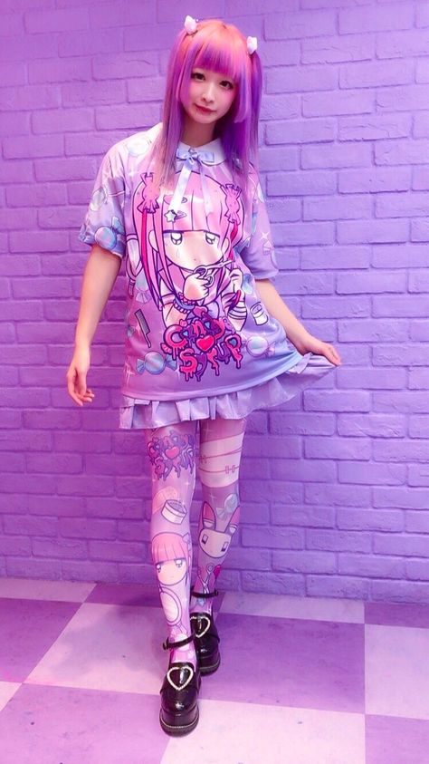 Yami Kawaii Clothes, Menhera Outfits, Pastelcore Outfits, Yami Kawaii Outfit Ideas, Yamikawaii Outfit, Gurokawaii Fashion, Menhera Kei Fashion, Candye Syrup, Yami Kawaii Outfit