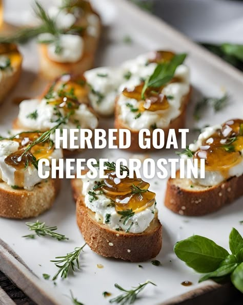 Calling all herb lovers! 🌱🫶🏻  Craving an easy, elegant appetizer that screams spring? My new Herbed Goat Cheese Crostini recipe is bursting with fresh flavors and the secret weapon is my seasonal English Garden spice blend!   Think rose petals, fennel, rosemary, and sunshine in a bite. Head over to the blog (via the link in my bio or the url below) for the full recipe and impress your guests with minimal effort (and maximum flavor)! Blinis Toppings, Herbed Goat Cheese Recipe, Toasted Baguette Slices, Xmas Appetizers, Herbed Goat Cheese, Crostini Recipe, Cheese Crostini, Baguette Slices, Honey Drizzle