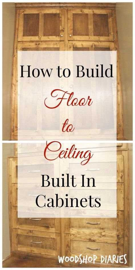 Diy Kitchen Storage Cabinet, Diy Built In Wardrobes, Floor To Ceiling Cabinets, Kitchen Furniture Storage, Built In Cabinet, Diy Kitchen Storage, Popular Woodworking, Diy Holz, Diy Kitchen Cabinets