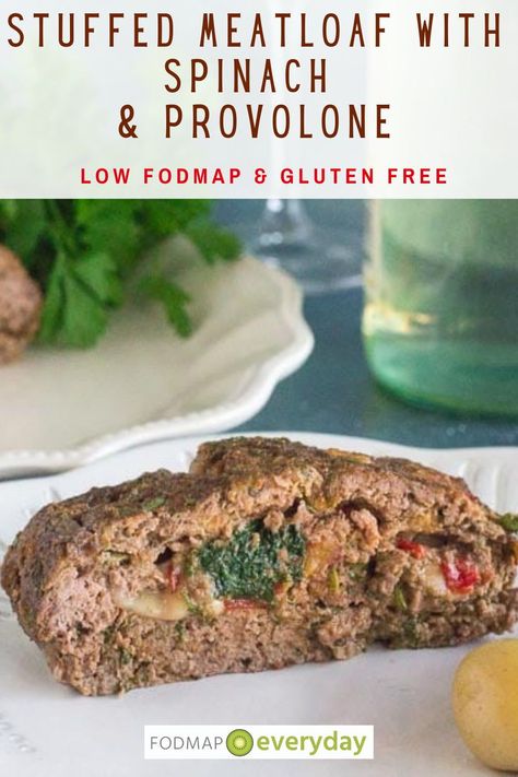 Fodmap Meatloaf, Meatloaf With Spinach, Low Fodmap Dinner Recipes, Fodmap Dinner Recipes, Fodmap Food List, Acid Reflux Diet Meals, Low Fodmap Dinner, Fodmap Dinner, Low Fodmap Meals