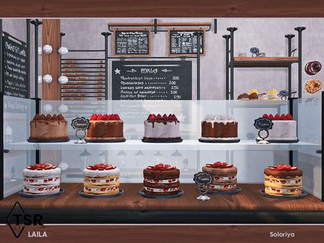 soloriya's Laila Sims 4 Cc Bakery Display, Sims 4 Functional Bakery Cc, Sims 4 Cc Store Items, The Sims 4 Restaurant Cc, Sims 4 Bubble Tea Shop, Sims 4 Bakery Cc, Sims 4 Bakery, Sims 4 Cafe, Sims Pregnant