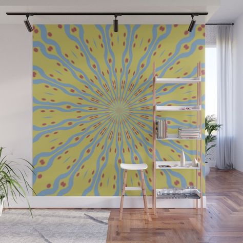 Vanilla Sun Wall Mural Yoga Studio Murals, Sun And Moon Wall Mural, Yoga Studio Wall Mural, Yoga Studio Mural, Terracotta Mural, Sun And Moon Minimalist, Yoga Room Wall Decor, Small Yoga Studio, Moon Minimalist