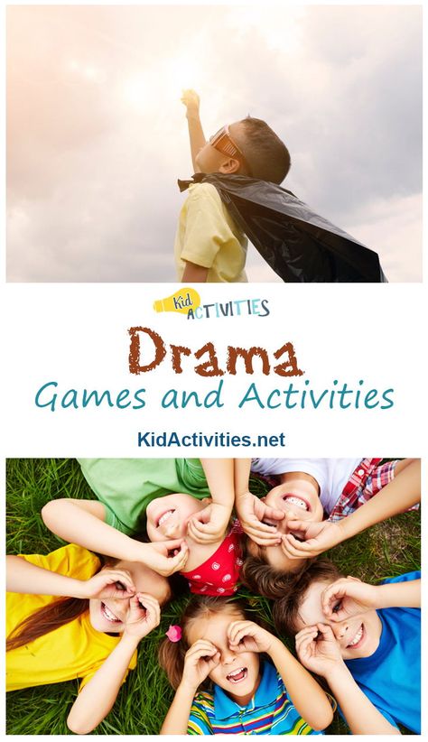 Drama games build confidence, let kids use their imagination and can serves as a foundation for theatre skills. Here are some of the most entertaining drama activities for you to try. Acting Games For Kids, Improv Games For Kids, Drama Games For Kids, Kids Theatre, Theatre Camp, Theater Games, Theater Camp, Acting Games, Drama Lessons