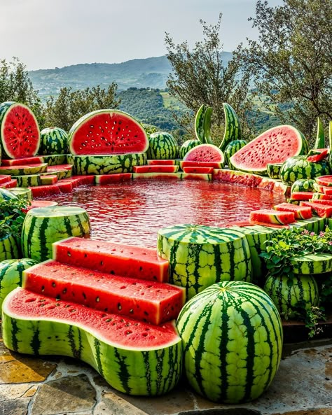 🍉Is it a dream ?! Here’s where your dreams come true! Mention someone who loves watermelon!! ———⚠️Don’t miss out @thelegend_ai ————— . . Disclaimer: This artwork was created using Ai. . . .#ai#dreamhouse#watermelon#aiarchitecture#aiinterior#fruits#immersityai#magnific Shop Display Design, Pool Bar Ideas, Fruit Paradise, Fruit World, Beautiful Bedroom Colors, Fruit Creations, Beautiful Christmas Scenes, Watermelon Decor, Watermelon Art