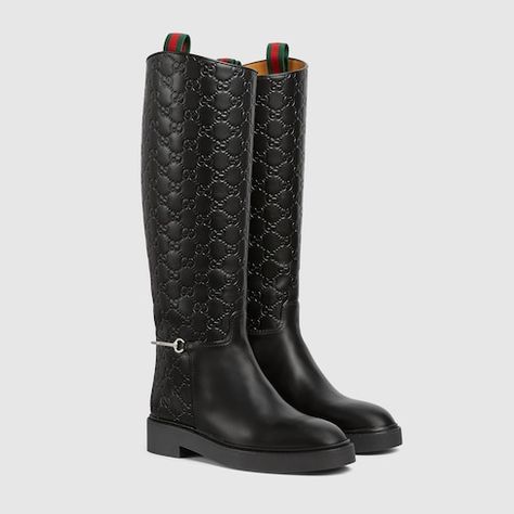 Featuring a slim Horsebit detail and paying homage to the House's rich equestrian heritage, these boots are crafted in refined leather. The classic silhouette is sophisticated and perfectly narrates the Gucci elegance. Rich Equestrian, Gucci Boots, Classic Silhouette, Knee High Boots, Equestrian, Knee High, Womens Boots, Ankle Boots, Gift Wrapping