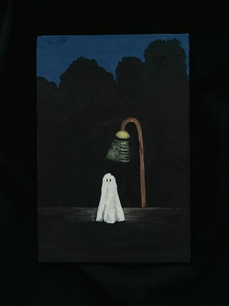 Easy Creepy Paintings, Dark Paintings Ideas Easy, Dark Paintings Creepy Easy, Grunge Painting Ideas On Canvas, No Face Painting, Easy Ghost Painting, Dark Painting Ideas, Scary Paintings, Ghost Wallpapers