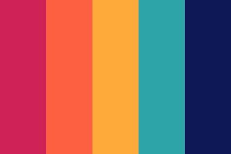 Rainbow Color Palette, Flat Color Palette, Retro Color Palette, Cool Color Palette, Color Palette Challenge, Colour Pallets, Palette Art, Color Schemes Colour Palettes, Color Palette Bright