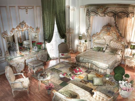 Royal Blue Bedrooms, Italian Classic Furniture, Royal Bedroom Design, Teen Room Designs, Royal Bedroom, Country Style Bedroom, Luxury Bedroom Design, Bedroom Furniture Sets, Classic Furniture