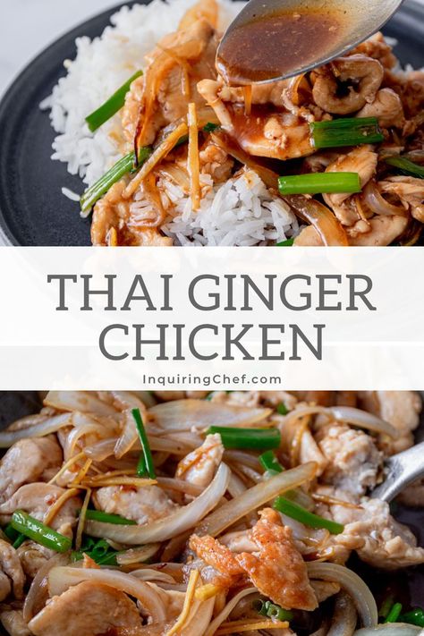 Thai Stir Fry Sauce, Garlic Ginger Sauce, Chicken Ramen Stir Fry, Fluffy Jasmine Rice, Chicken Stir Fry Sauce, Garlic Ginger Chicken, Ginger Chicken Recipes, Chicken Enchilada Pasta, Stir Fry Sauce Recipe