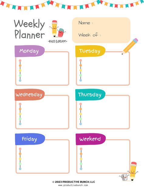 Weekly planner ideas