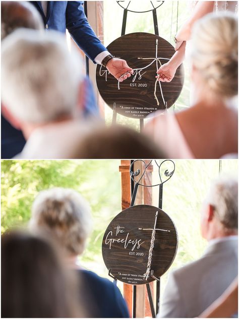 Wedding Family Unity Ideas, Different Wedding Unity Ideas, Unity Cord Wedding, Cute Unity Ideas For Wedding, Cord Of 3 Strands Wedding Unity Ceremony, 3 Strand Wedding Cord, Wedding Bonding Ceremony, Ceremony Ritual Ideas, Strand Of 3 Cords Wedding