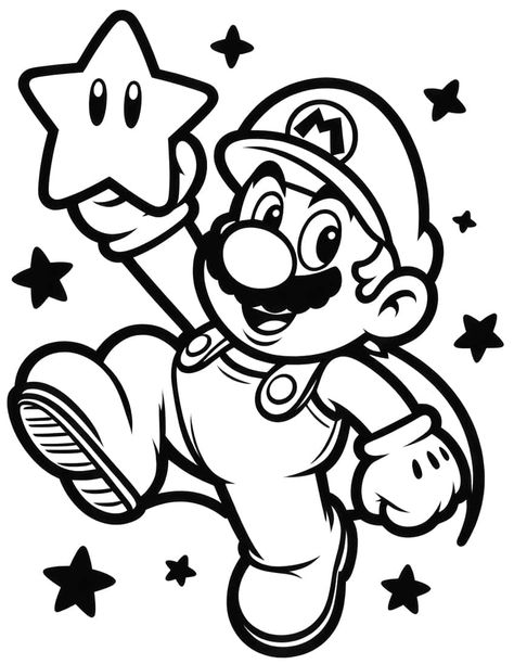 Game Mario Bros, Super Mario Coloring Pages, Fathers Day Coloring Page, Mario Coloring Pages, Coloring Page Ideas, Fire Flower, Cat Coloring Page, Mario Brothers, Page Ideas