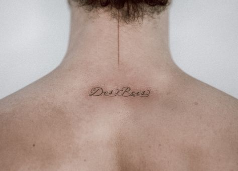 Of the kings. Custom single needle script for my guy @shawnmendes. For appointments, visit WWW.KANENAVASARD.COM Shawn Mendes Tattoo, Shawn Mendes Back, My Guy, February 22, New Tattoo, Line Tattoos, Get A Tattoo, The Kings, Neck Tattoo