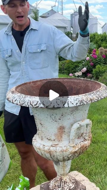 Espoma Organic on Instagram: "When you have a big container to fill like this gorgeous urn from @wyseguide, #EspomaOrganic's all natural Potting Soil mix is the way to go. ✅

Full video at the link in bio! 🌱
.
.
.
#espomagrown #espoma #espomaorganics #plantstagram #plantcare #gardening #gardenlife #growing #instagarden #plants #planting #summer #espomaorganic #containerplant" Espoma Organic, Porch Urns, Spring Containers, Planting Containers, Large Pots, Potting Soil, Container Plants, Way To Go, Plant Care