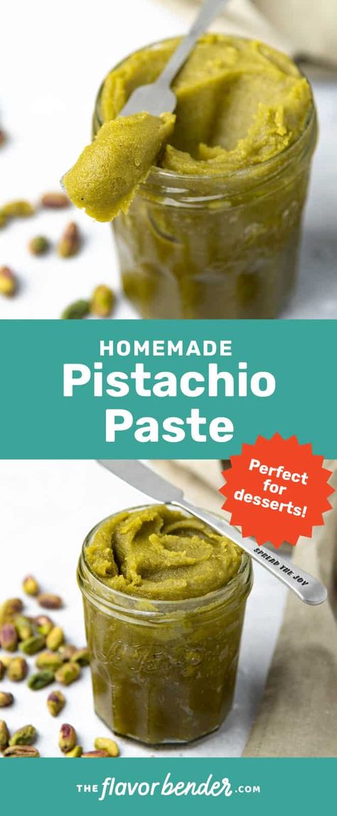 Pistachio Flavor Combinations, Diy Pistachio Butter, Homemade Pistachio Paste, Homemade Pistachio Butter, Homemade Pistachio Cream, Pistachio Paste Recipe Desserts, How To Make Pistachio Paste, Pistachio Truffles Recipe, Pistachio Nuts Recipes