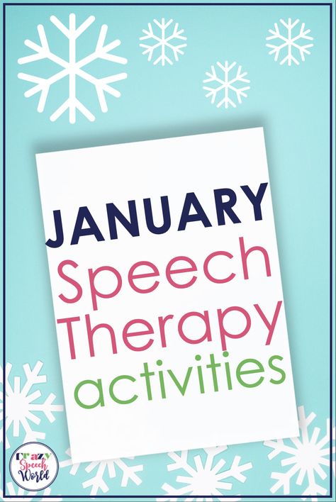 January Activities for Speech Therapy Speech Therapy Winter Activities, Pathologist Assistant, New Year Speech, Kids Speech Therapy, Speech Therapy Apps, Speech Lessons, Speech Therapy Activities Language, Speech Therapy Activities Preschool, Winter Speech Therapy