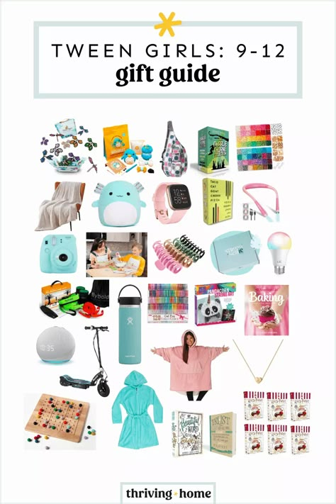 These gifts for tween girls (ages 9-12) are curated BY tweens. From games to accessories and more, you'll find a range of fresh ideas. Birthday Presents For Teens, Bday Gifts For Him, Thirteenth Birthday, Birthday Presents For Girls, Non Toy Gifts, Girls Gift Guide, Birthday Gifts For Teens