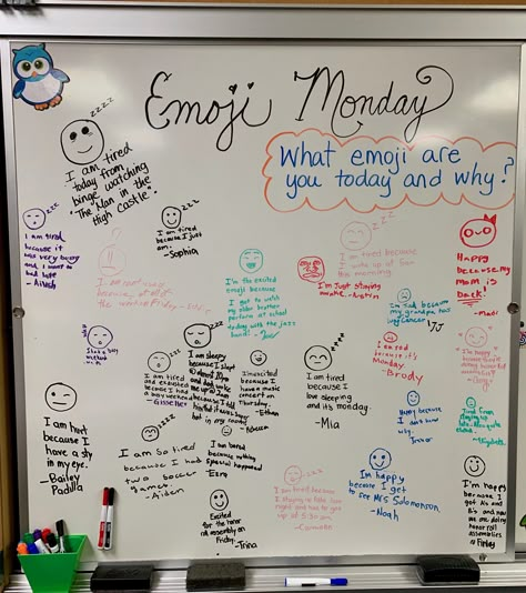 Wordy Wednesday Ideas, Check In Questions For Students, White Board Morning Message, Sel Check In Questions, White Board Question Of The Day, Whiteboard Days Of The Week, Sel Morning Meeting Questions, Question Of The Day High School, Whiteboard Question Of The Day