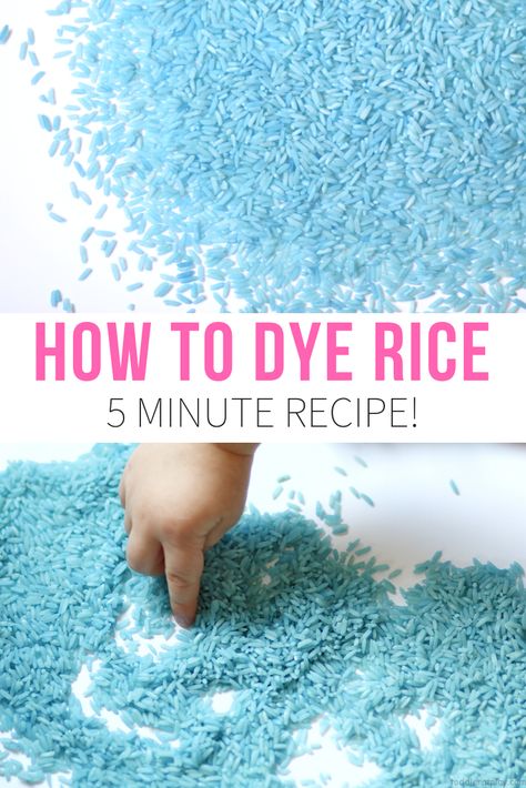 how to dye rice Sensory Play Preschool, Dye Rice, Preschool Sensory Play, Dyed Rice, Sensory Play Toddlers, Preschool Sensory, Sensory Bin Ideas, Activity Preschool, Toddler Schedule