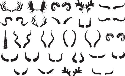 Toro Vector, Horns Art, Animal Horns, F Tattoo, Rib Tattoos For Guys, Native American Feathers, Belly Tattoos, Goat Horns, Silhouette Logo