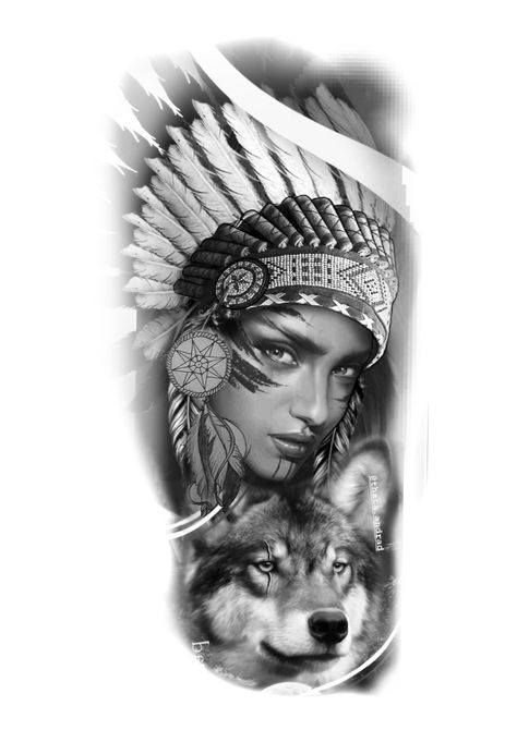 Indian Women Tattoo, Heart Tattoo Shoulder, Indian Girl Tattoos, Realistic Heart Tattoo, Headdress Art, Indian Tattoo Design, Shoulder Sleeve Tattoos, Quarter Sleeve Tattoos, Native American Tattoos