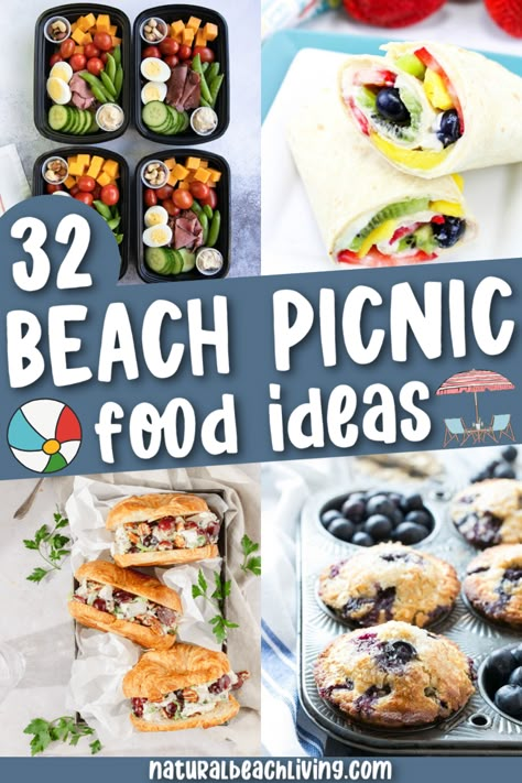 Make a few of these Beach Picnic Food Ideas to pack for a delicious lunch, Find easy main dishes, side dishes, treats, sweets, and more for a fun day at the beach with your family, friends, or on a date. These picnic lunch ideas for the beach are just what you need this summer. Montessori Astronomy, Beach Picnic Food Ideas, Beach Picnic Food, Montessori Animals, Beach Day Food, Side Dishes Christmas, Beach Picnic Foods, Putty Recipe, Easy Recipes Desserts