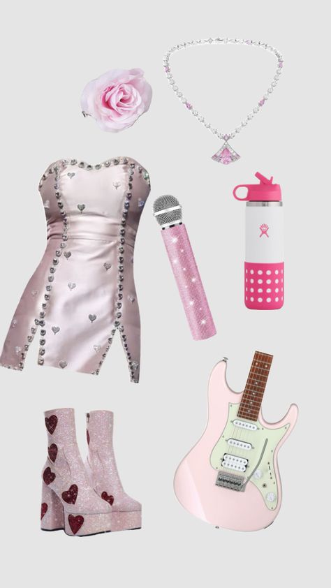 Cute Popstar Outfits, Pop Star Inspired Outfits, Pop Star Aesthetic Outfit, Popstar Outfits Aesthetic, Barbie Outfits Inspired, Outfits Based On Songs, Artist Concert Outfit, Pop Star Outfit Ideas, Stage Outfits Ideas Singer