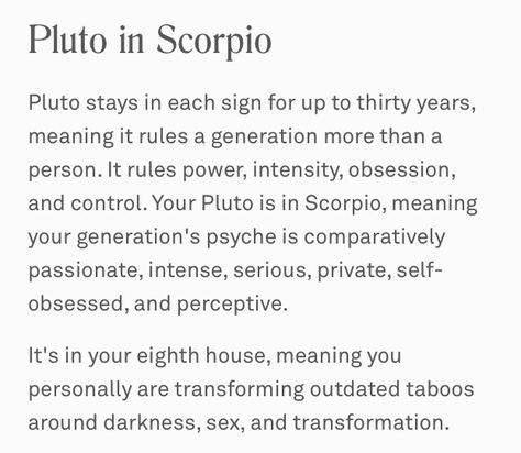 Scorpio Stellium, Astrology Bullet Journal, Pluto Scorpio, Libra Ascendant, Chart Cheat Sheets, Tarot Card Layouts, Pluto In Scorpio, Planets Astrology, Tea Leaf Reading