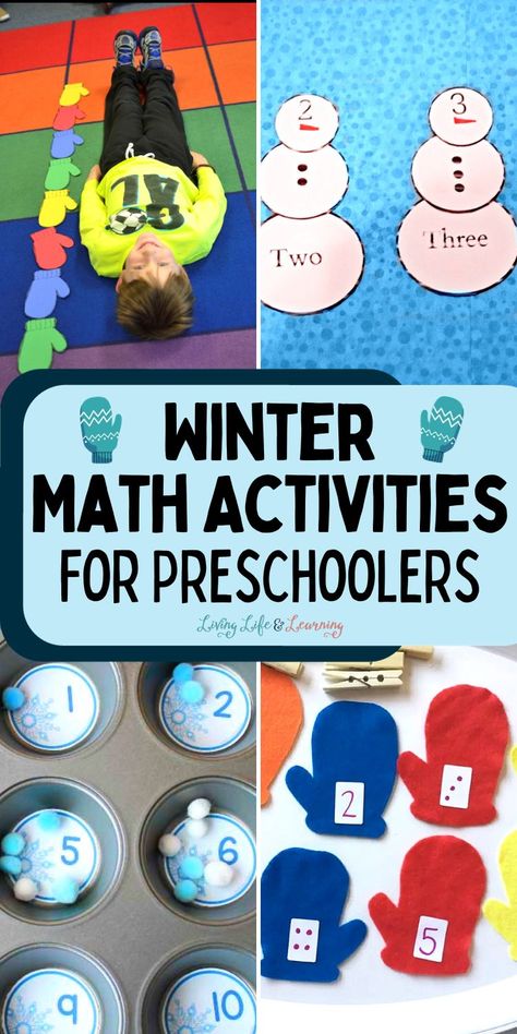 Winter Math Activities for Preschoolers Snow Math Activities, Counting Snowflakes, Preschool Winter Math, Winter Themed Math Activities, Math Activities For Preschoolers, Math Activities For Toddlers, Winter Classroom Activities, Winter Math Activities, Winter Theme Preschool