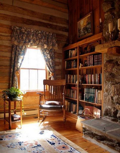 Appalachian Home Decor, Unique Libraries, Appalachian Home, Cozy Library, Cabin Aesthetic, Home Library Design, Cabin Interiors, Bad Reputation, Early Mornings