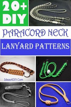 Learn How to Make DIY Paracord Neck Lanyard Patterns & Ideas with step-by-step Instructions! #ParcordProjects #ParacordNeckLanyard #DIYParacordNeckLanyard Parachute Cord Lanyard Diy, Para Cord Lanyard Diy, Lanyard Design Ideas Diy, Paracord Lanyard Tutorial, Parachute Cord Crafts Tutorials, Paracord Necklace Diy, Paracord Lanyard Diy Tutorials, Paracord Tutorial Step By Step, Paracord Keychain Instructions