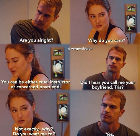 Tris And Tobias Kiss, Divergent Jokes, Divergent Cast, Divergent Theo James, Divergent Memes, Divergent Tris, Tris And Tobias, Divergent Book, Divergent Movie