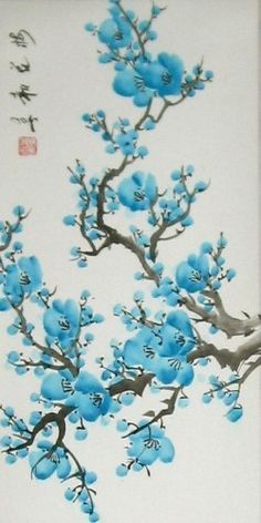 Flower Prints & Posters Chinese Brush Painting, Asian Painting, Chinese Brush, Oil Brush, Eastern Art, Brush Painting, Blossoms Art, Art Japonais, Japanese Painting