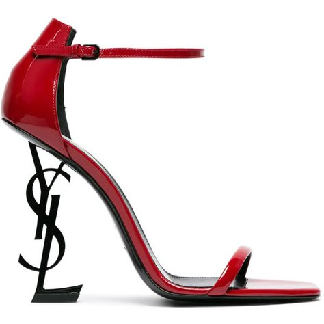 Saint Laurent Opyum Patent Leather Sandals ($1,210) ❤ liked on Polyvore featuring shoes, sandals, heels, red, red patent leather shoes, yves saint laurent sandals, red shoes, red heeled sandals and yves saint laurent shoes Red Patent Leather Shoes, Red Shoes Heels, Saint Laurent Sandals, Red Sandals Heels, Heel Sandals Outfit, Dr Shoes, Ysl Heels, Yves Saint Laurent Shoes, Heels Red