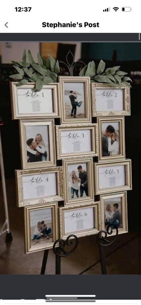 Wedding Sitting Chart, Wedding Table Assignments, Seating Chart Wedding Diy, Framed Table Numbers, Picture Frame Table, Wedding Guest Table, Picture Table, Table Seating Chart, Wedding Table Seating