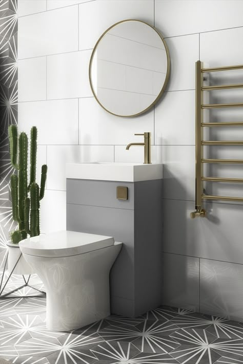 When searching for ideas on modern and luxurious bathrooms, we are bombarded with tons of images of bathrooms the size of a hotel room. Follow our top tips on how to make a small bathroom look luxurious. #smallbathroomideas #bathroom #modernbathroomideas #luxurybathrooms Down Stairs Toilet, Small Wc, Tiny Toilet, Understairs Toilet, Toilet And Sink Unit, New Home Bathroom, Cloakroom Ideas, Outside Toilet, Bungalow Bathroom