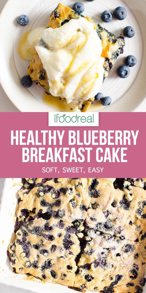 Healthy Blueberry Breakfast, Healthy Blueberry Desserts, Frozen Blueberry Recipes, Breakfast Cake Healthy, Breakfast Hotel, Healthy Breakfast Casserole, Blueberry Breakfast Cake, Sweet Easy, Blueberry Breakfast