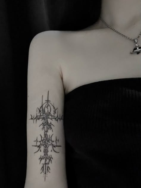 Sigil Tattoo, Sharpie Tattoos, Gothic Tattoo, Dream Tattoos, Cross Tattoo, Great Tattoos, Simplistic Tattoos, Dope Tattoos, Creative Tattoos