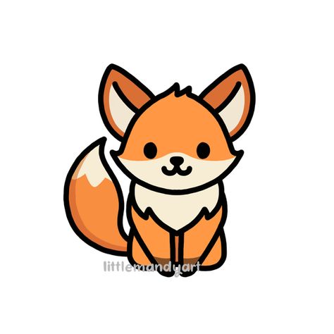 #animal #kawaii #cute #sticker #drawing #cartoon Cute Fox Doodle, Fox Easy Drawing, Cute Sticker Drawing, Fox Drawing Easy, Cute Fox Drawing, Easy Dragon Drawings, Sticker Drawing, Fox Drawing, Hello Kitty Drawing