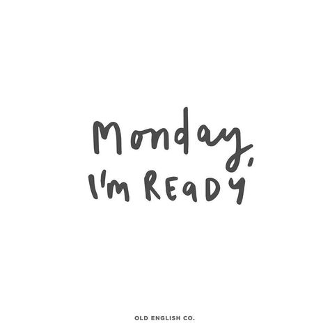 Monday We're ready... @oldenglishcompany Workplace Motivation, Personalised Notebooks, I Love Mondays, Instagram Posting, Weekday Quotes, Social Media Work, Inspirational Quotes About Success, Monday Quotes, Print Greeting Cards